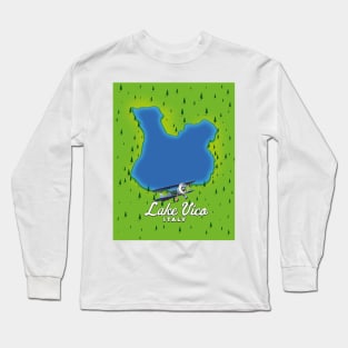 Lake vico Italy travel poster. Long Sleeve T-Shirt